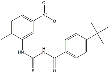 N-[4-(tert-butyl)benzoyl]-N'-(2-methyl-5-nitrophenyl)thiourea Struktur