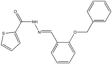 N'-{(E)-[2-(benzyloxy)phenyl]methylidene}-2-thiophenecarbohydrazide Struktur