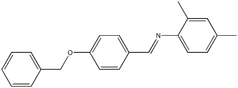 N-{(E)-[4-(benzyloxy)phenyl]methylidene}-N-(2,4-dimethylphenyl)amine Struktur