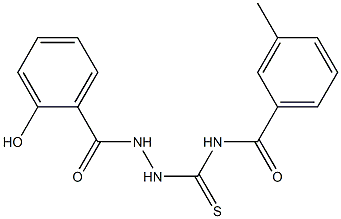 N-{[2-(2-hydroxybenzoyl)hydrazino]carbothioyl}-3-methylbenzamide Struktur