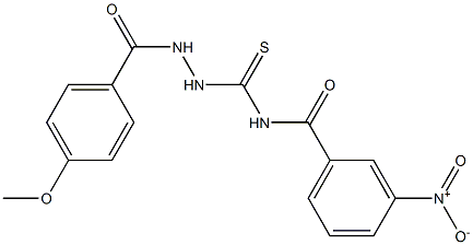 N-{[2-(4-methoxybenzoyl)hydrazino]carbothioyl}-3-nitrobenzamide Struktur