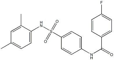 N-{4-[(2,4-dimethylanilino)sulfonyl]phenyl}-4-fluorobenzamide Struktur