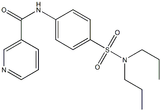 N-{4-[(dipropylamino)sulfonyl]phenyl}nicotinamide Struktur