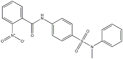 N-{4-[(methylanilino)sulfonyl]phenyl}-2-nitrobenzamide Struktur