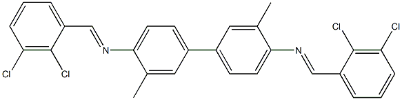 N-[(E)-(2,3-dichlorophenyl)methylidene]-N-(4'-{[(E)-(2,3-dichlorophenyl)methylidene]amino}-3,3'-dimethyl[1,1'-biphenyl]-4-yl)amine Struktur