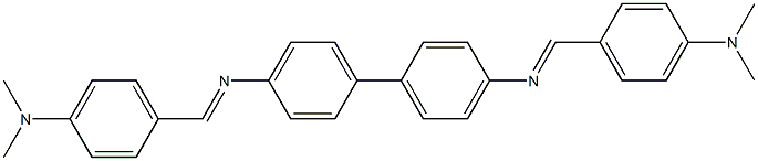 N-{(E)-[4-(dimethylamino)phenyl]methylidene}-N-[4'-({(E)-[4-(dimethylamino)phenyl]methylidene}amino)[1,1'-biphenyl]-4-yl]amine Struktur