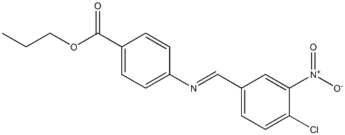 propyl 4-{[(E)-(4-chloro-3-nitrophenyl)methylidene]amino}benzoate Struktur