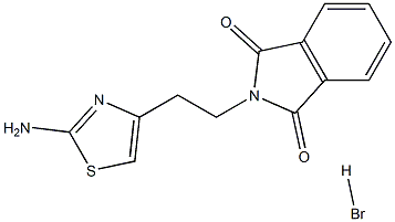 2-[2-(2-amino-1,3-thiazol-4-yl)ethyl]-1H-isoindole-1,3(2H)-dione-hydrabromide Struktur