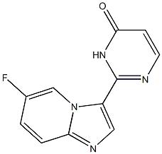 2-(6-fluoroimidazo[1,2-a]pyridin-3-yl)pyrimidin-4(3H)-one Struktur