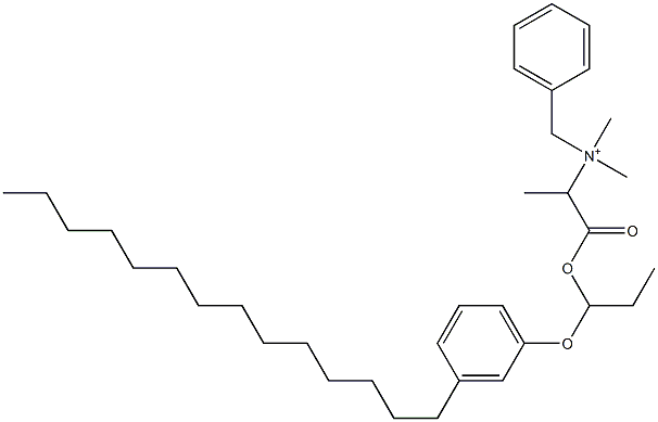 N,N-Dimethyl-N-benzyl-N-[1-[[1-(3-tetradecylphenyloxy)propyl]oxycarbonyl]ethyl]aminium Struktur