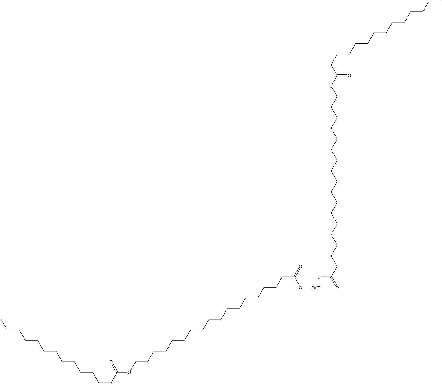 Bis(18-tetradecanoyloxyoctadecanoic acid)zinc salt Struktur