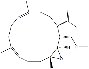 (1R,2R,3R,6E,10E,14S)-1-(Methoxymethyl)-2,3-epoxy-14-(1-methylethenyl)-3,7,11-trimethylcyclotetradeca-6,10-diene Struktur