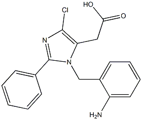 4-Chloro-1-(2-aminobenzyl)-2-(phenyl)-1H-imidazole-5-acetic acid Struktur