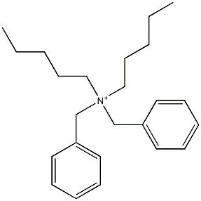 Dipentyldibenzylaminium Struktur