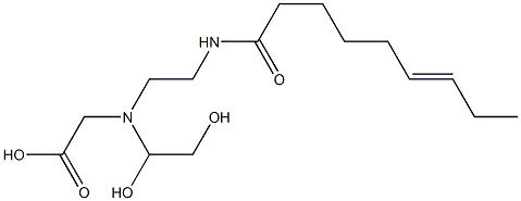 N-(1,2-Dihydroxyethyl)-N-[2-(6-nonenoylamino)ethyl]aminoacetic acid Struktur