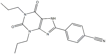 1,3-Dipropyl-8-(4-cyanophenyl)xanthine Struktur