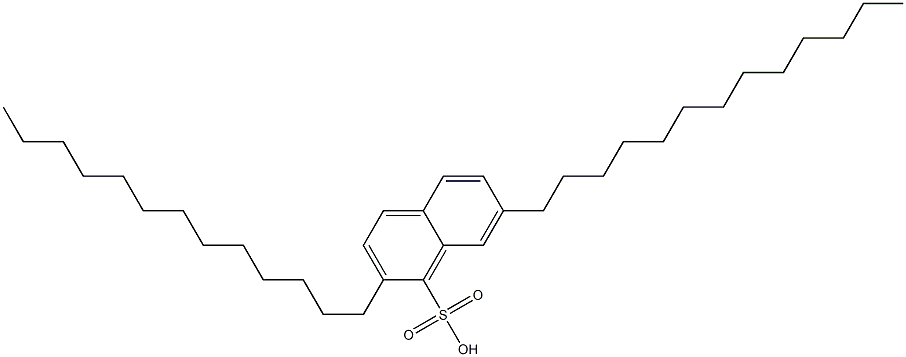 2,7-Ditridecyl-1-naphthalenesulfonic acid Struktur