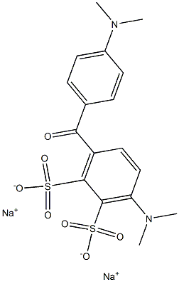 6-(4-Dimethylaminobenzoyl)-3-dimethylamino-1,2-benzenedisulfonic acid disodium salt Struktur