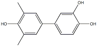 3',5'-Dimethyl-1,1'-biphenyl-3,4,4'-triol Struktur