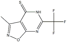 3-Methyl-6-trifluoromethylisoxazolo[5,4-d]pyrimidine-4(5H)-thione Struktur