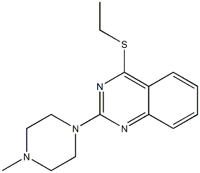 2-[4-Methyl-1-piperazinyl]-4-ethylthioquinazoline Struktur