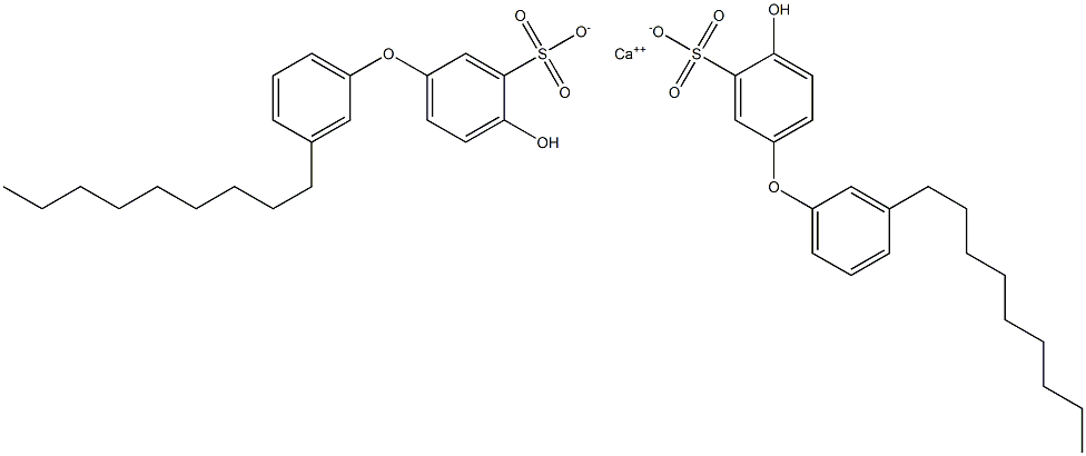 Bis(4-hydroxy-3'-nonyl[oxybisbenzene]-3-sulfonic acid)calcium salt Struktur