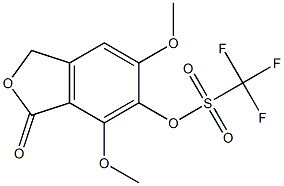 5,7-Dimethoxy-6-(trifluoromethylsulfonyloxy)isobenzofuran-1(3H)-one Struktur