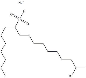 17-Hydroxyoctadecane-8-sulfonic acid sodium salt Struktur