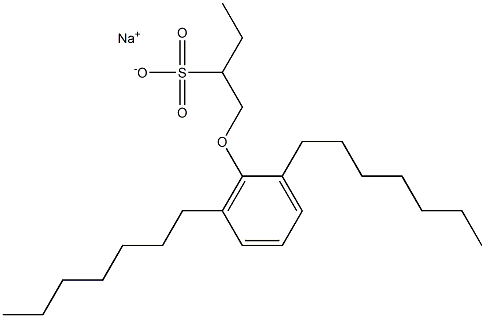 1-(2,6-Diheptylphenoxy)butane-2-sulfonic acid sodium salt Struktur