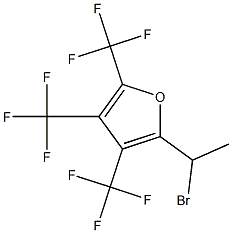 2-(1-Bromoethyl)-3,4,5-tris(trifluoromethyl)furan Struktur