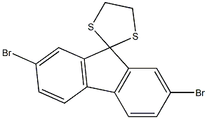 2,7-Dibromospiro[9H-fluorene-9,2'-[1,3]dithiolane] Struktur