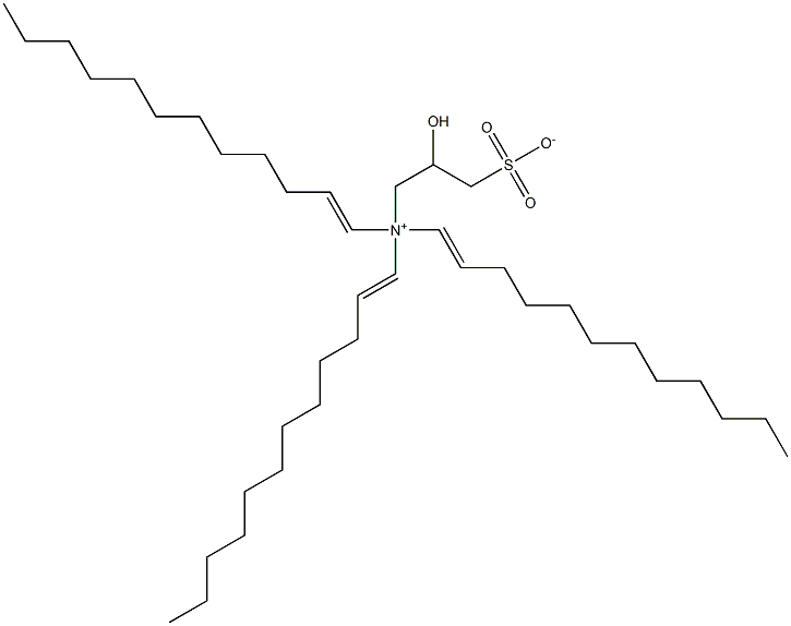 N,N-Di(1-dodecenyl)-N-(2-hydroxy-3-sulfonatopropyl)-1-dodecen-1-aminium Struktur