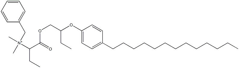 N,N-Dimethyl-N-benzyl-N-[1-[[2-(4-tridecylphenyloxy)butyl]oxycarbonyl]propyl]aminium Struktur