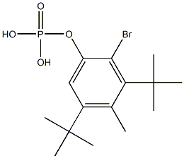 Phosphoric acid bis(tert-butyl)[2-bromo-4-methylphenyl] ester Struktur