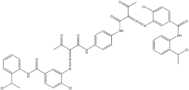 3,3'-[1,4-Phenylenebis[iminocarbonyl(acetylmethylene)azo]]bis[N-[2-(1-chloroethyl)phenyl]-4-chlorobenzamide] Struktur