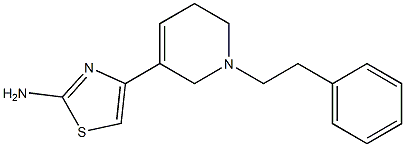 2-Amino-4-[(1-(2-phenylethyl)-1,2,5,6-tetrahydropyridin)-3-yl]thiazole Struktur