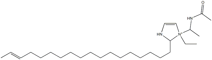 1-[1-(Acetylamino)ethyl]-1-ethyl-2-(16-octadecenyl)-4-imidazoline-1-ium Struktur