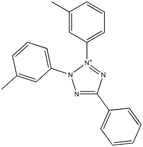 2,3-Bis(m-methylphenyl)-5-phenyl-2H-tetrazol-3-ium Struktur