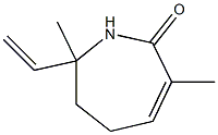 3,7-Dimethyl-7-vinyl-6,7-dihydro-1H-azepin-2(5H)-one Struktur