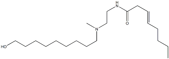 N-[2-[N-(9-Hydroxynonyl)-N-methylamino]ethyl]-3-octenamide Struktur