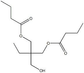 Dibutyric acid 2-ethyl-2-(hydroxymethyl)-1,3-propanediyl ester Struktur