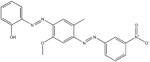 2-(3-Nitrophenylazo)-5-(2-hydroxyphenylazo)-1-methyl-4-methoxybenzene Struktur