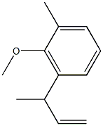 1-Methoxy-2-methyl-6-(1-methyl-2-propenyl)benzene Struktur