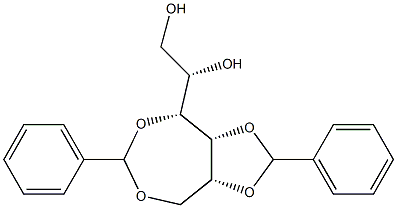 3-O,6-O:4-O,5-O-Dibenzylidene-D-glucitol Struktur