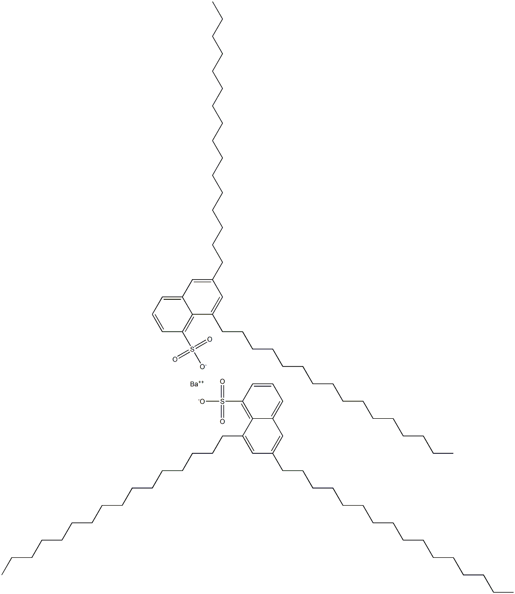 Bis(6,8-dihexadecyl-1-naphthalenesulfonic acid)barium salt Struktur