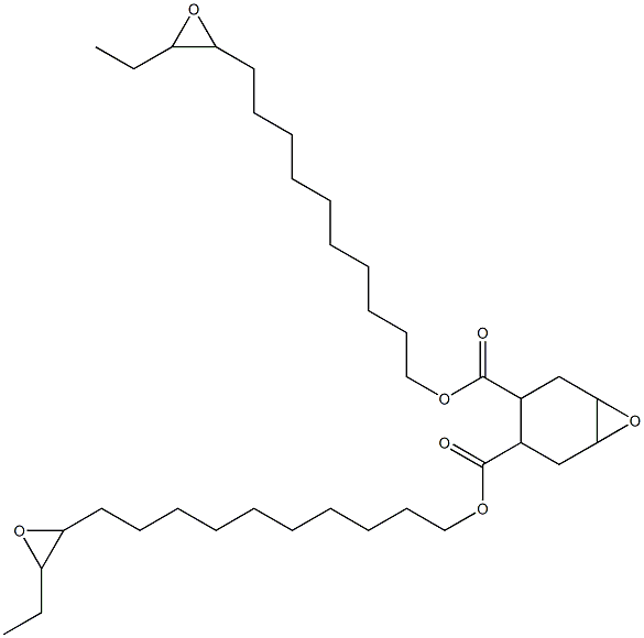 7-Oxabicyclo[4.1.0]heptane-3,4-dicarboxylic acid bis(11,12-epoxytetradecan-1-yl) ester Struktur