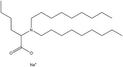 2-(Dinonylamino)hexanoic acid sodium salt Struktur