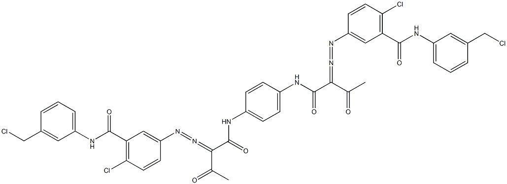 3,3'-[1,4-Phenylenebis[iminocarbonyl(acetylmethylene)azo]]bis[N-[3-(chloromethyl)phenyl]-6-chlorobenzamide] Struktur