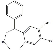 8-Bromo-2,3,4,5-tetrahydro-5-phenyl-1H-3-benzazepin-7-ol Struktur