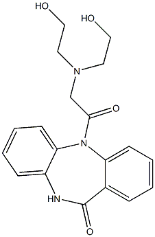 5-[[N,N-Bis(2-hydroxyethyl)amino]acetyl]-5,10-dihydro-11H-dibenzo[b,e][1,4]diazepin-11-one Struktur